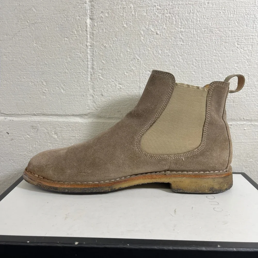John‎ Varvatos Brown Suede Chelsea Boots Crepe Sole Pull On Men's Size 9 M
